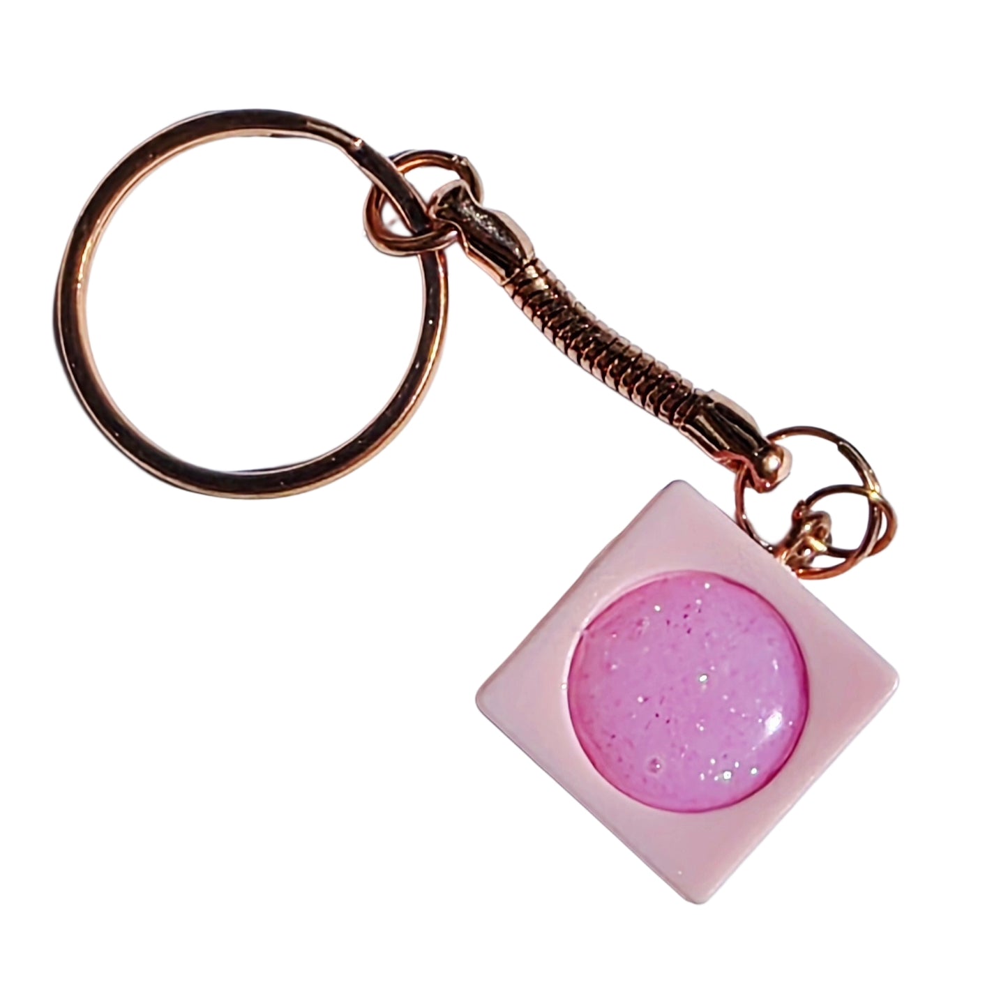 Letter A Pink Scrabble Tile Keyring - Limited Edition