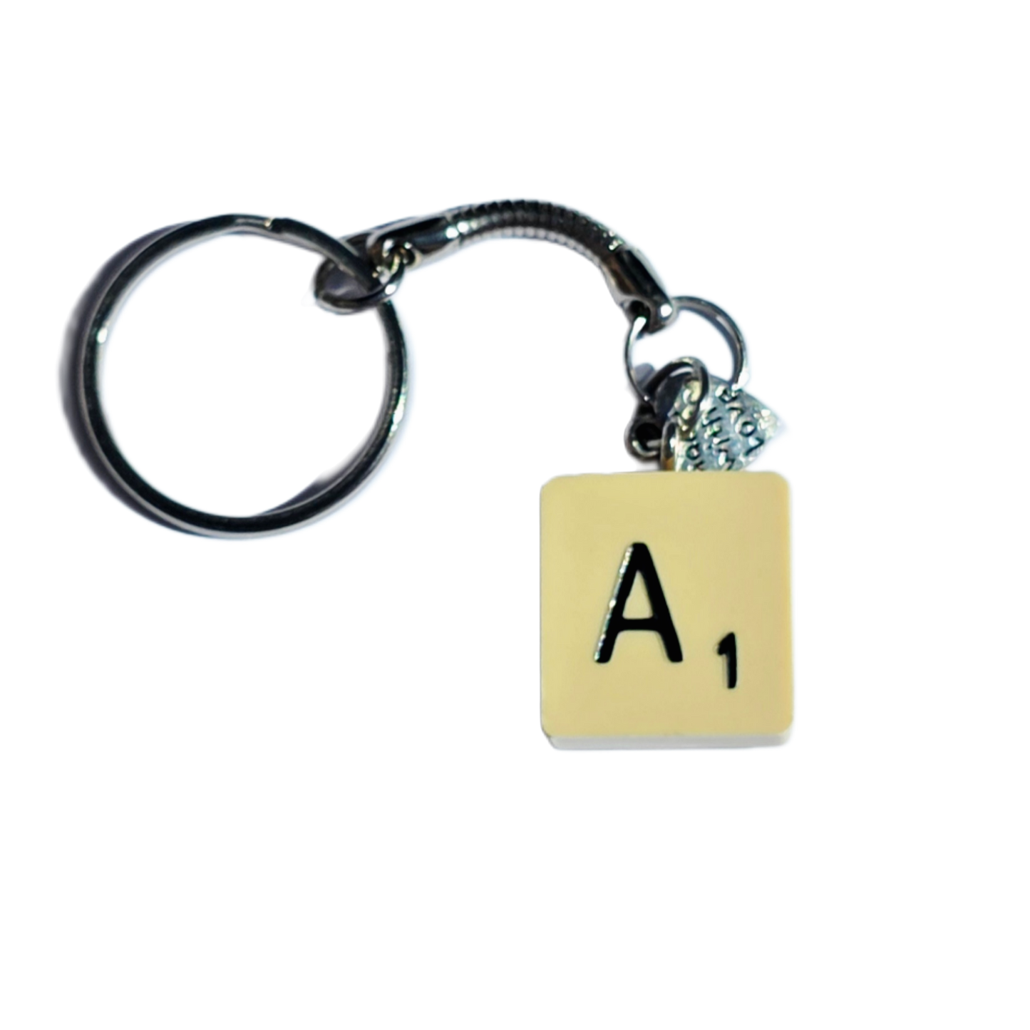 Letter A Vintage Scrabble Tile Keyring